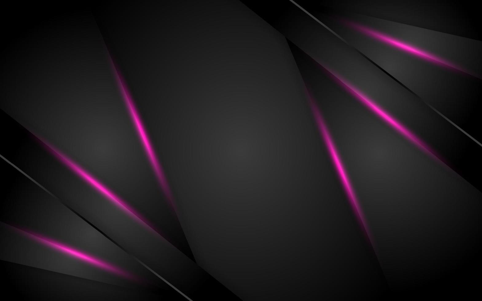 Abstract dark background with purple neon glowing vector