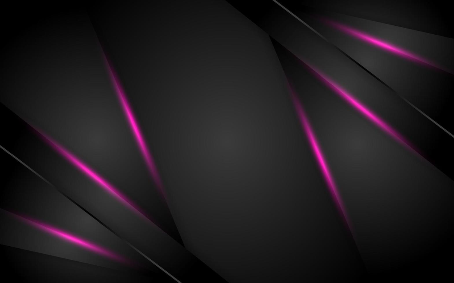 Abstract dark background with purple neon glowing vector