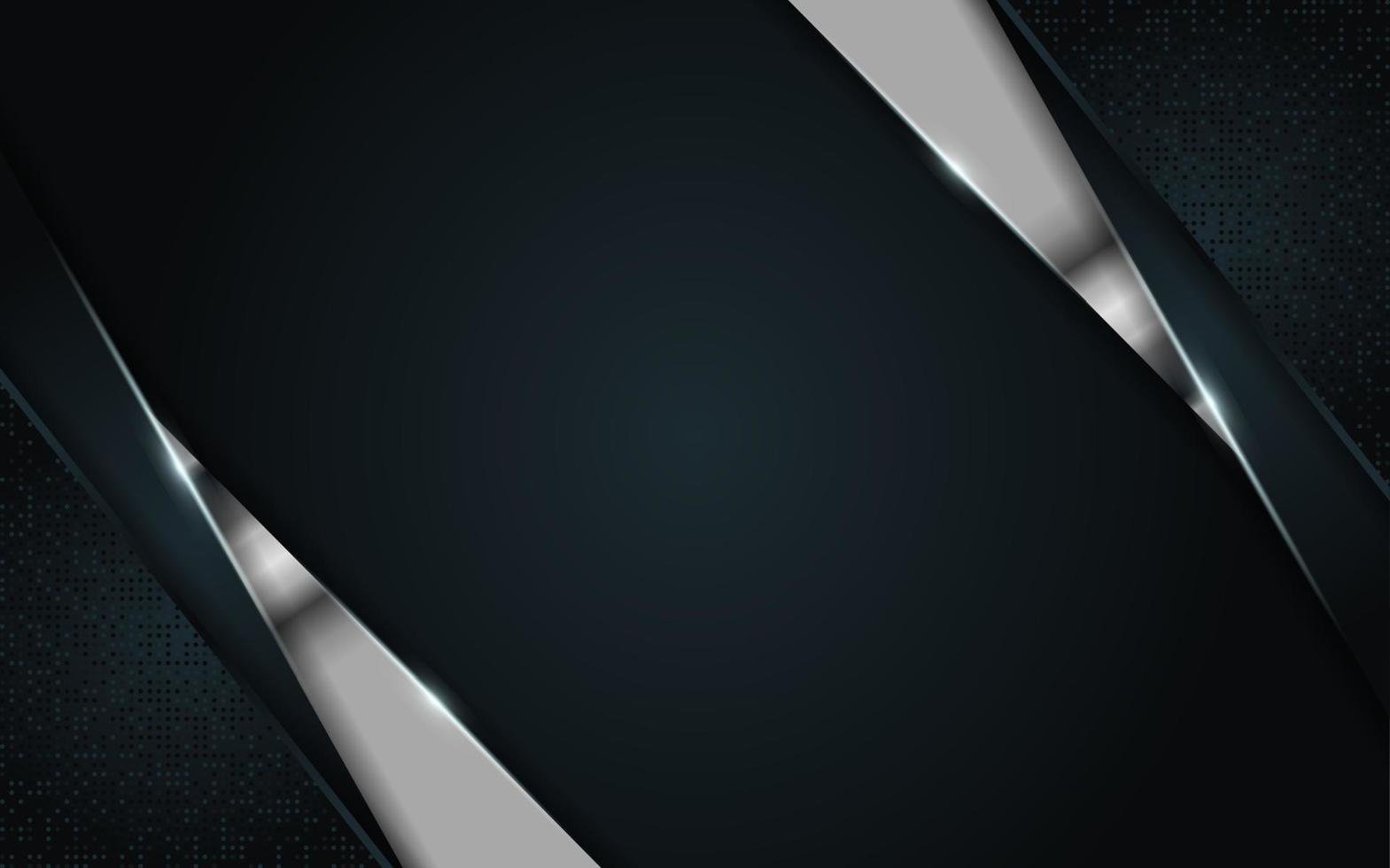 Abstract dark blue combination with silver line glowing vector
