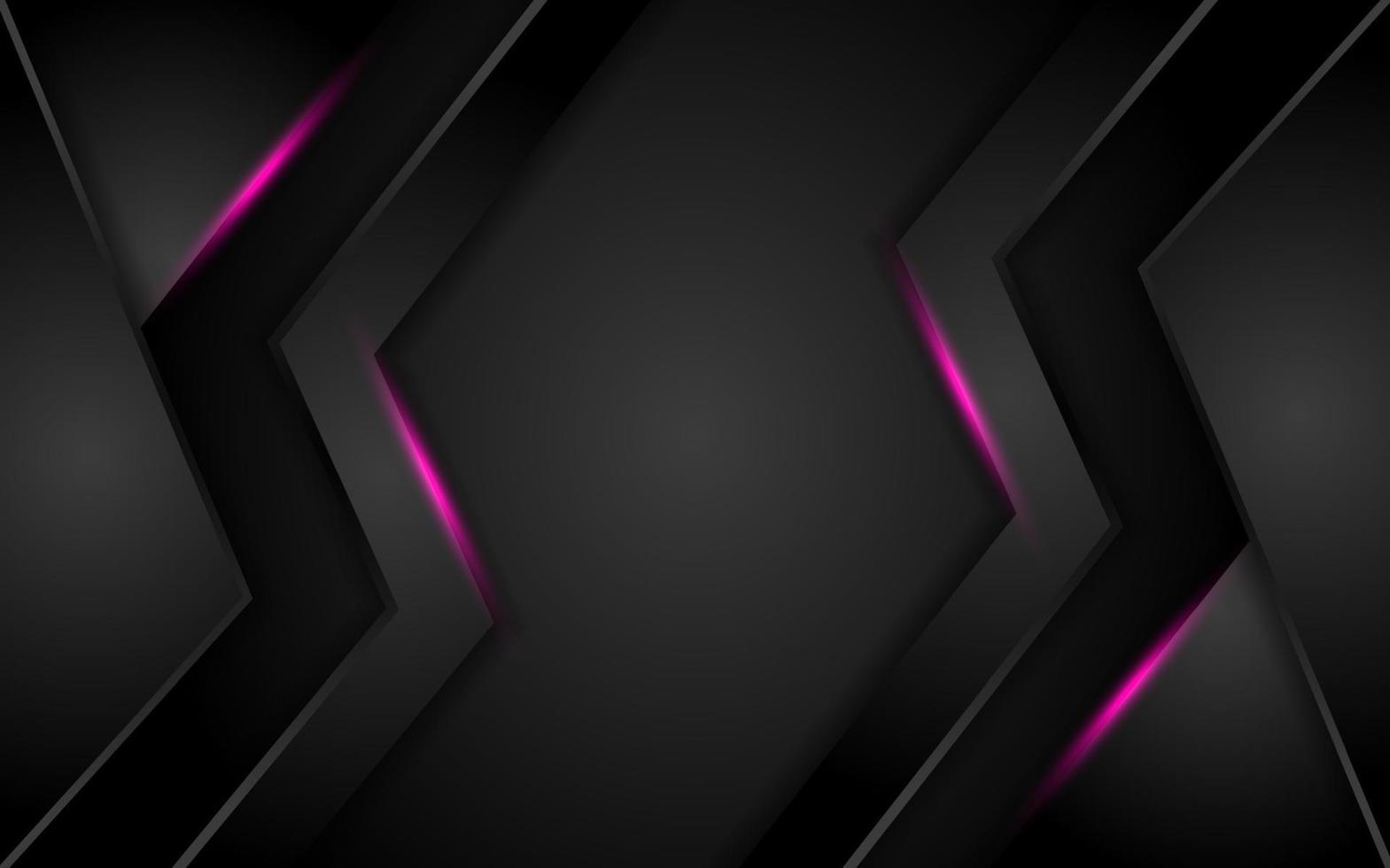 Abstract dark background with purple neon glowing vector