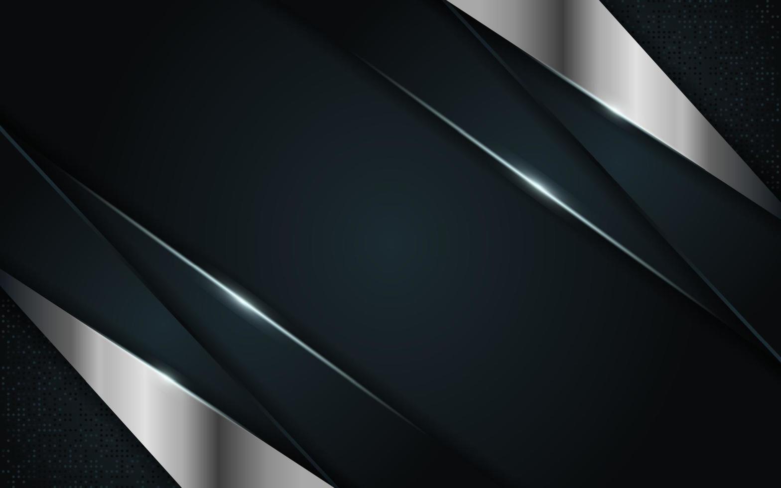 Abstract dark blue combination with silver line glowing vector