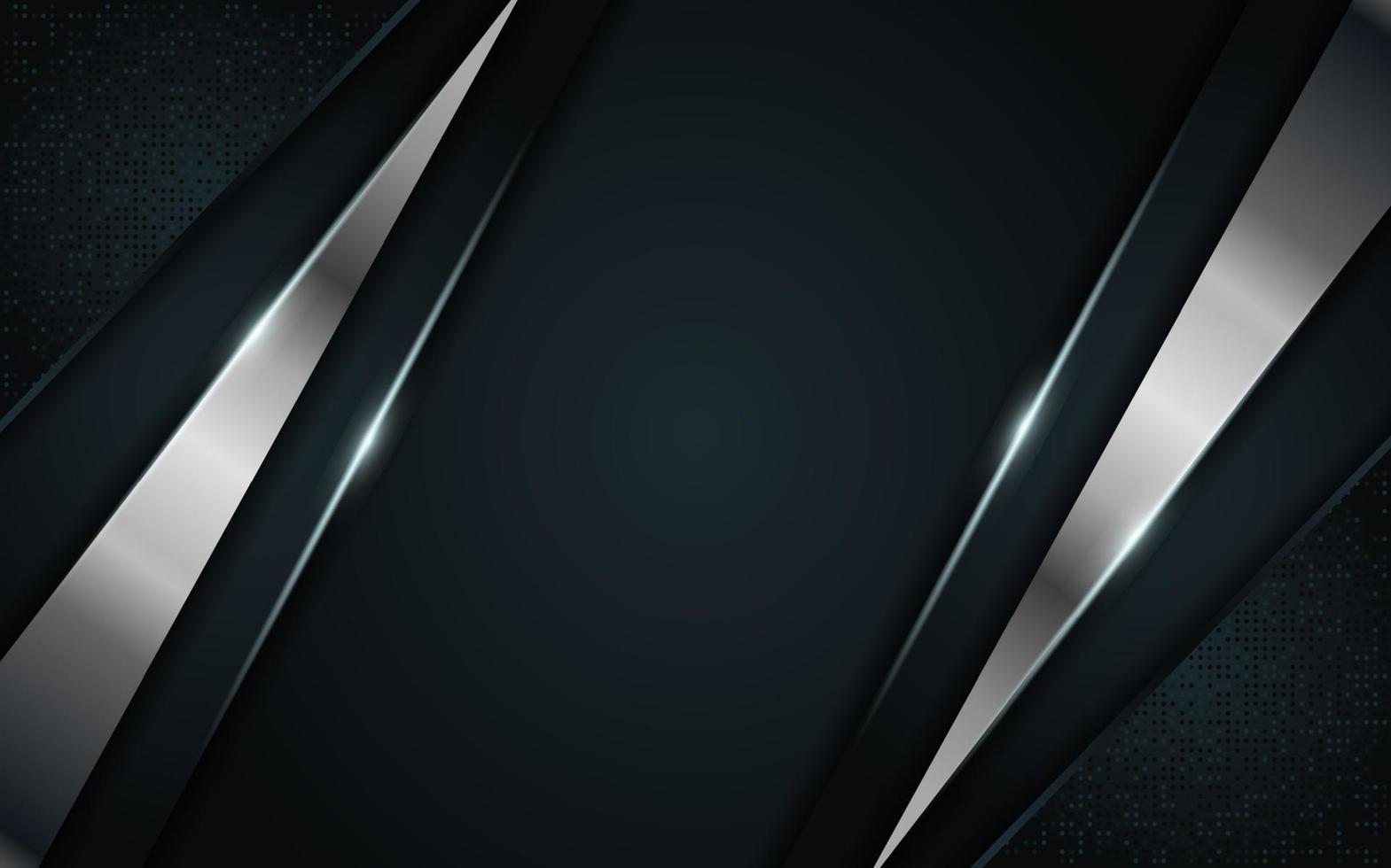 Abstract dark blue combination with silver line glowing vector