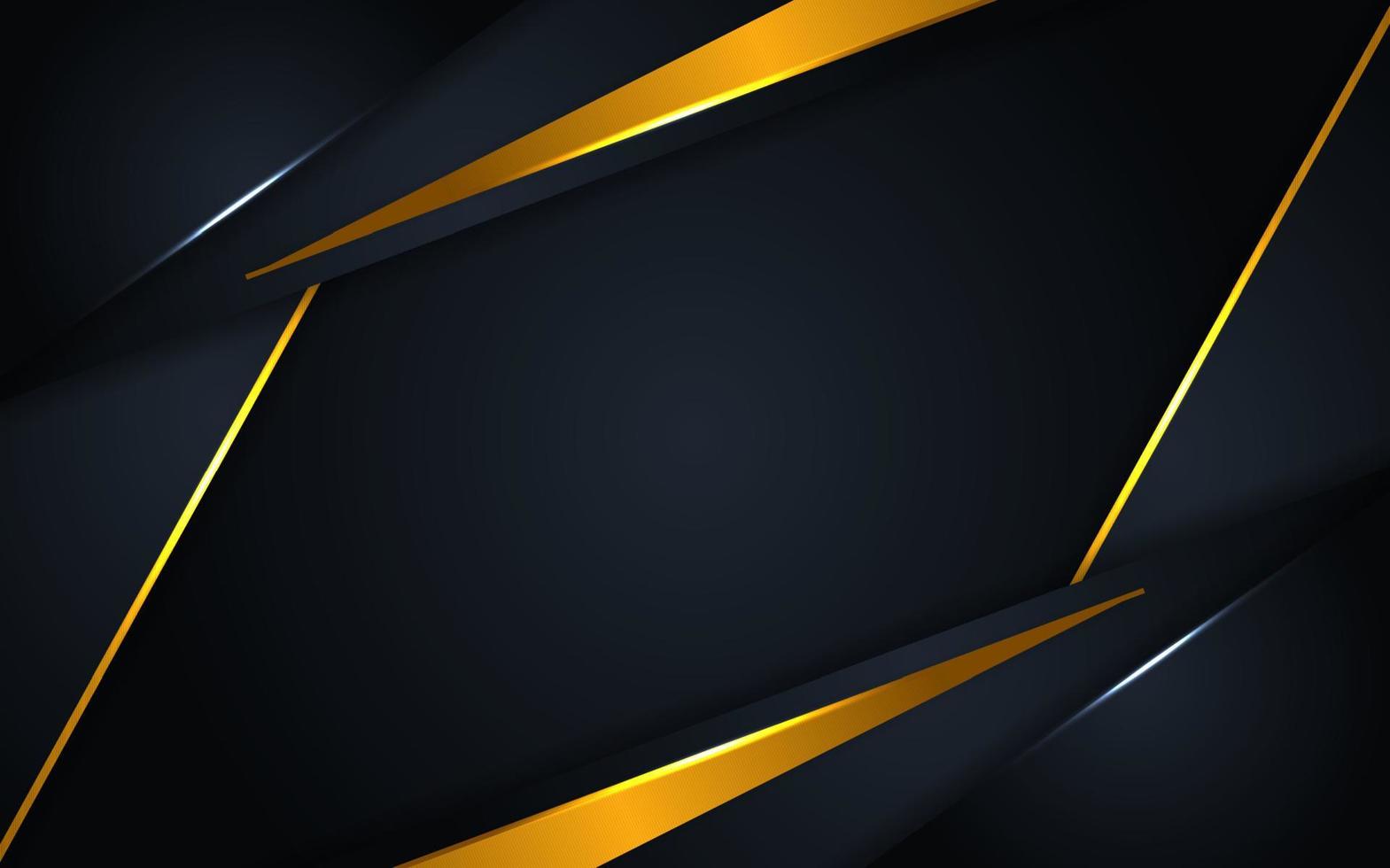luxurious dark background with golden lines vector