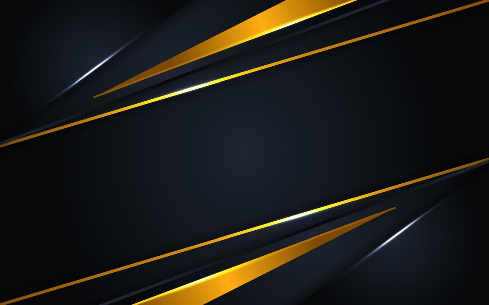 luxurious dark background with golden lines vector
