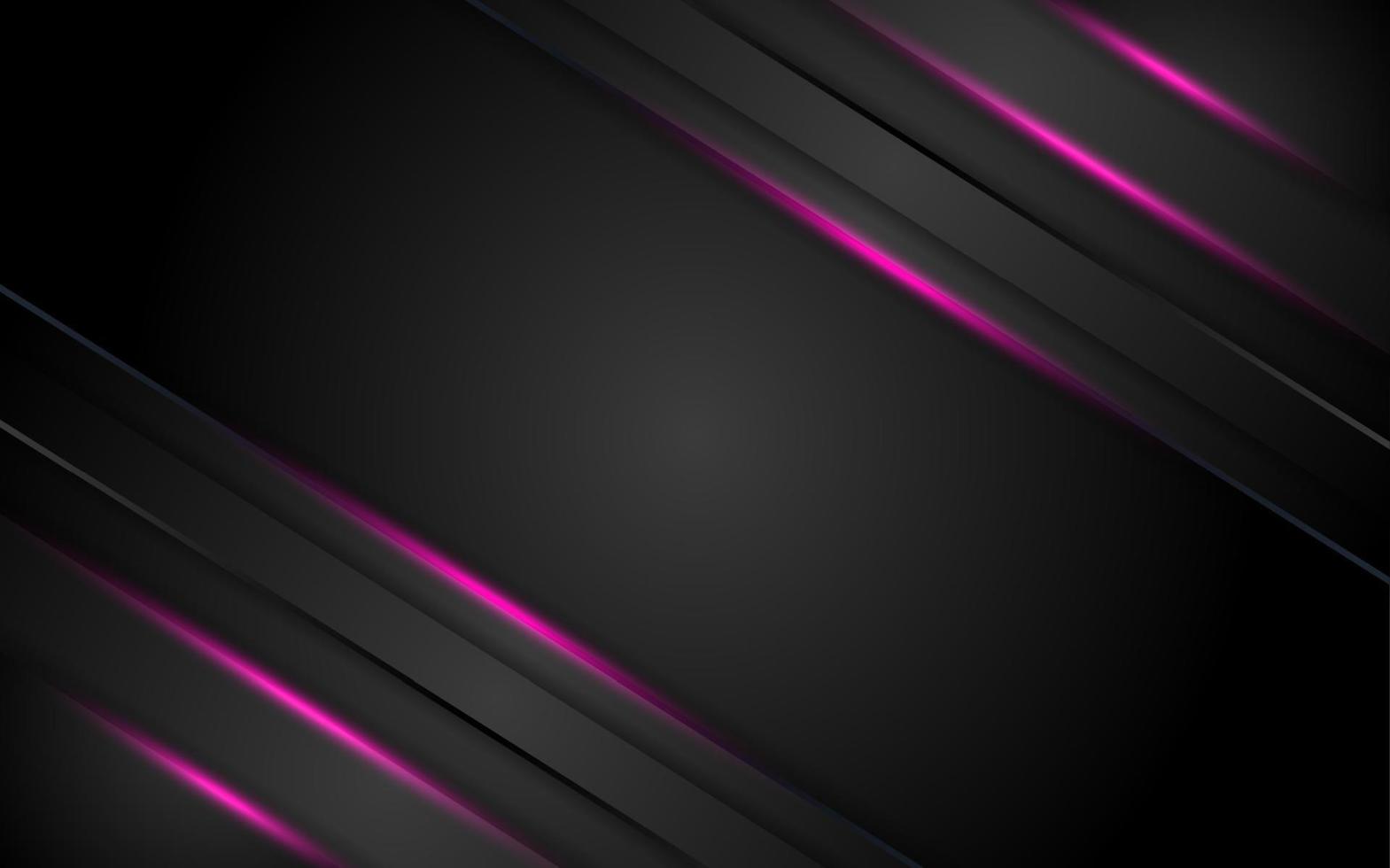 Abstract dark background with purple neon glowing vector