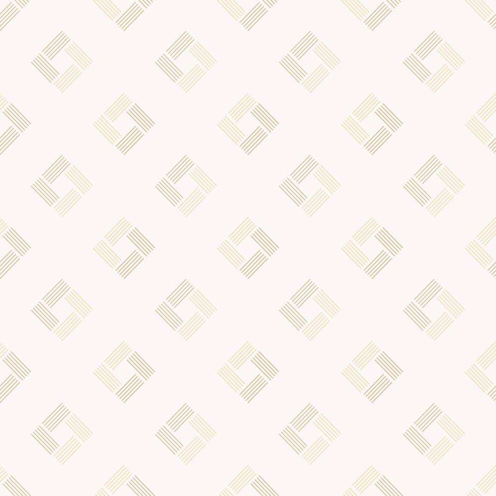 Geometric small square in line shape random pastel beige color seamless pattern background. Use for fabric, textile, cover, interior decoration elements, wrapping. vector