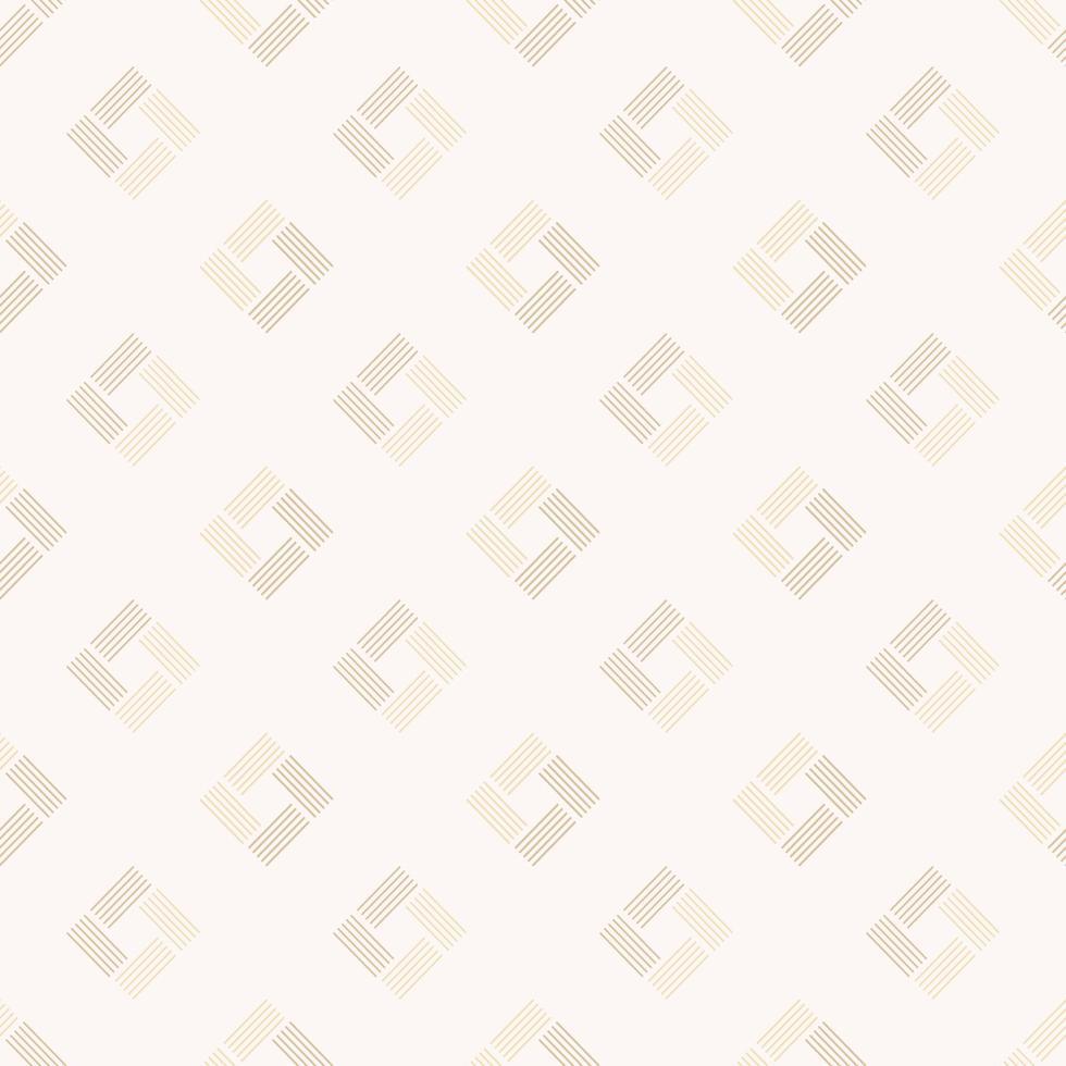 Geometric small square in line shape random pastel beige color seamless pattern background. Use for fabric, textile, cover, interior decoration elements, wrapping. vector