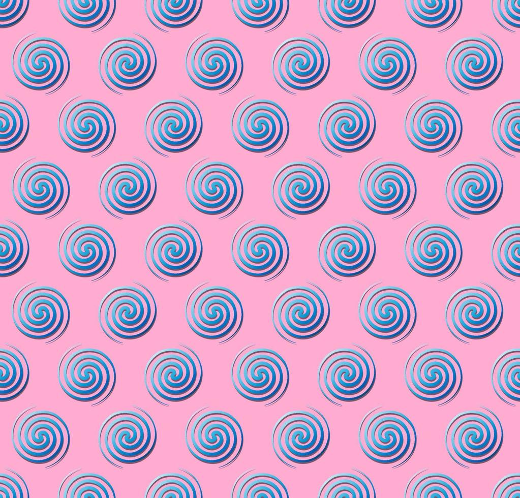 fondo transparente de cuadrícula espiral de círculo geométrico. moderno collage de arte pop patrón psicodélico vaporwave estilo de color neón. uso para plantilla, cubierta, envoltura, elementos de decoración. vector