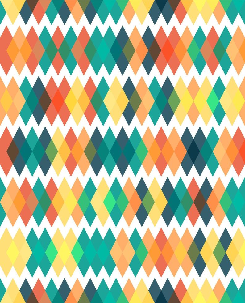 patrón sin costuras de superposición de formas geométricas coloridas simples abstractas sobre fondo blanco en zig zag. uso para tela, textil, cubierta, envoltura, elementos de decoración. vector