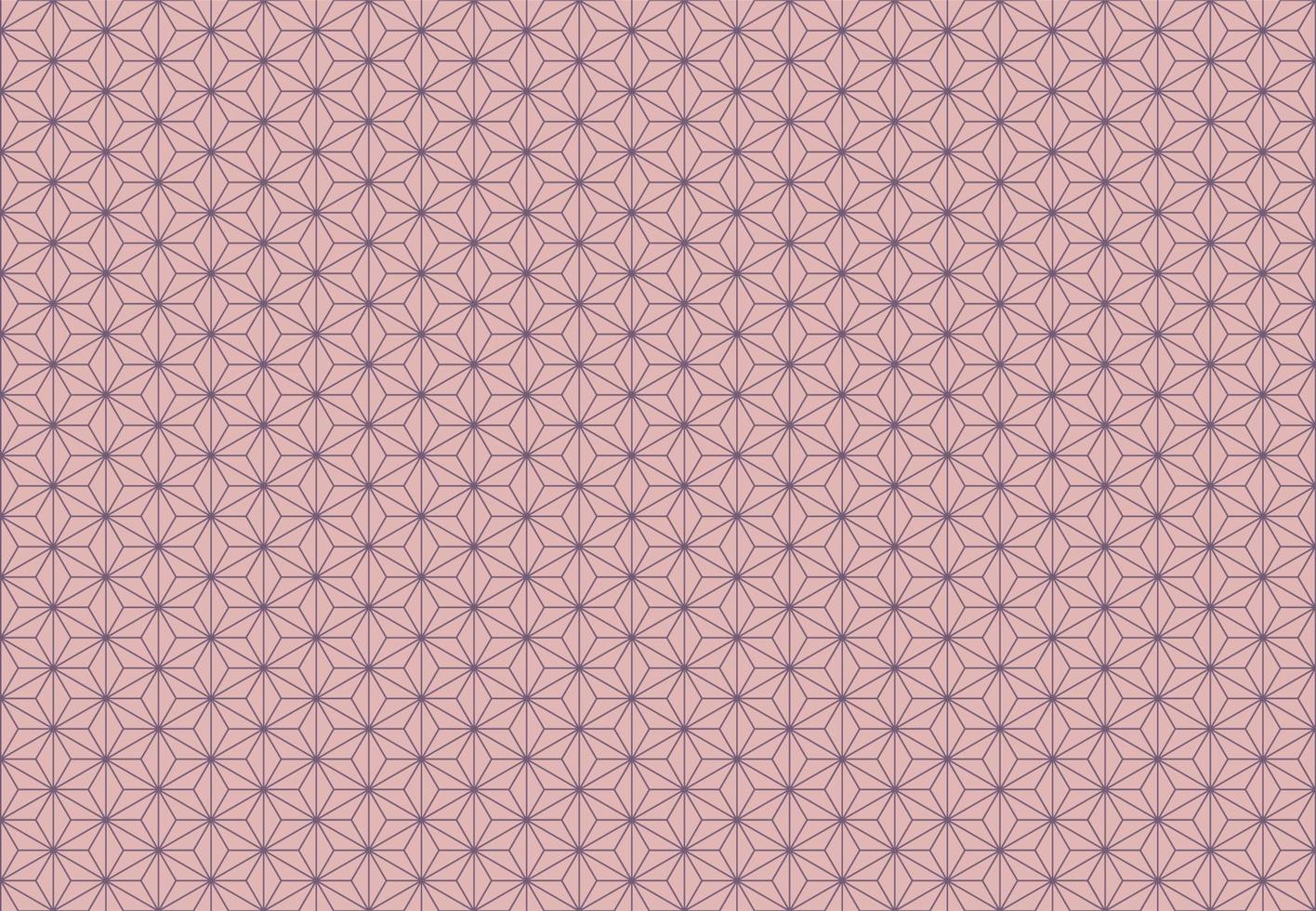 asanoha patrón tradicional japonés sin costuras con fondo de color rosa y púrpura. uso para tela, textil, cubierta, envoltura, elementos de decoración. vector
