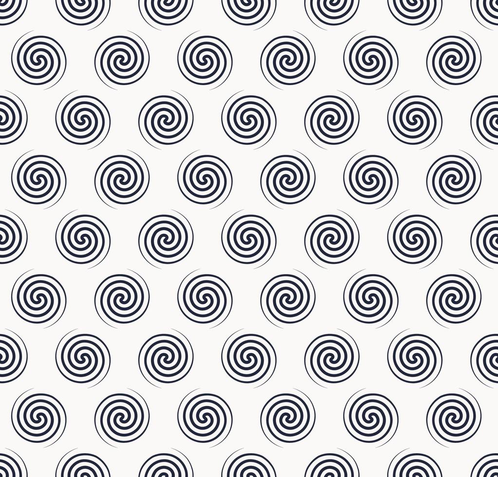 pequeño patrón geométrico espiral azul sin costuras sobre fondo blanco. uso para tela, textil, cubierta, envoltura, elementos de decoración. vector