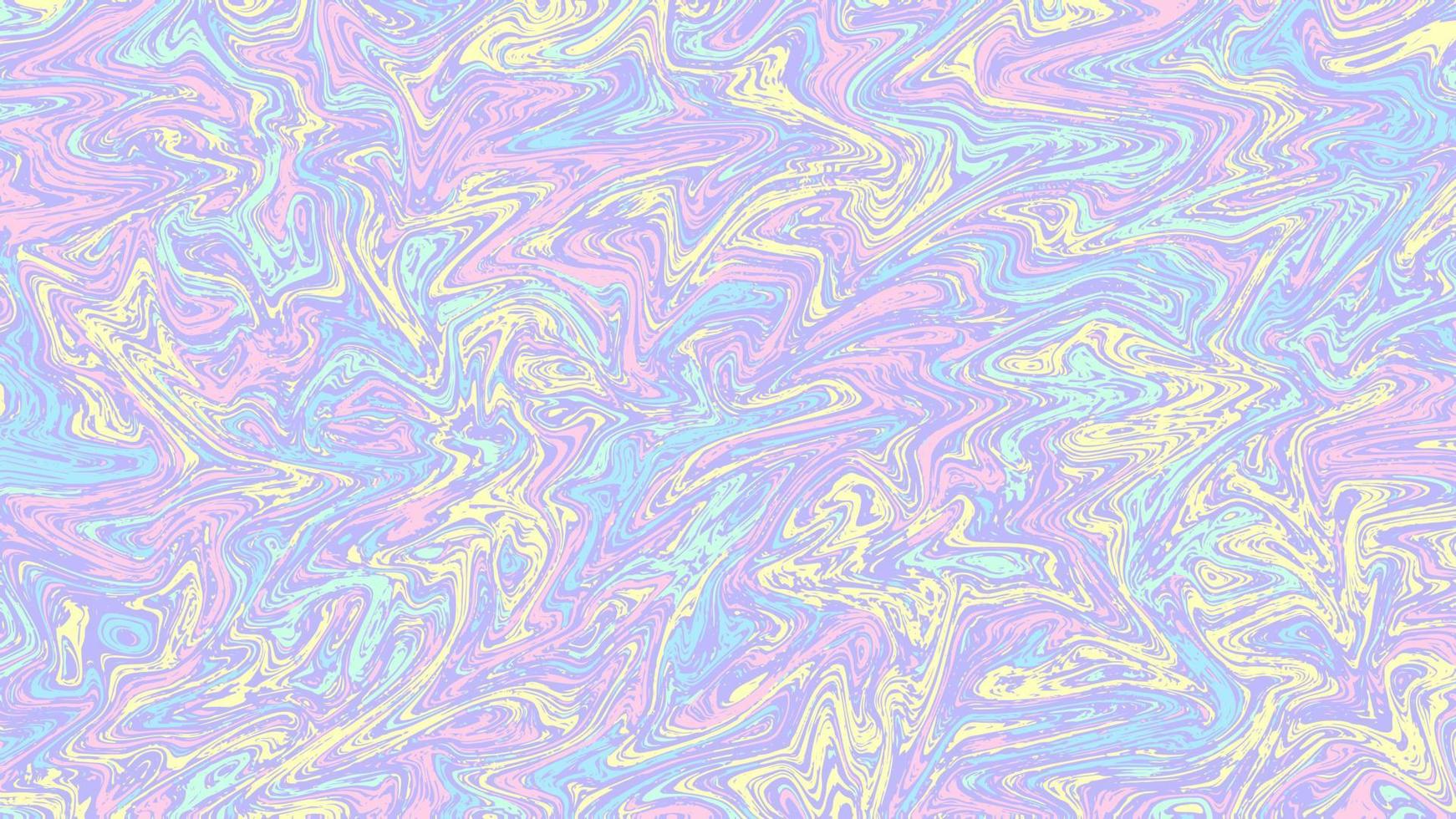 color pastel iridiscente retro abstracto en fondo de patrón de flujo libre de mármol líquido. vector