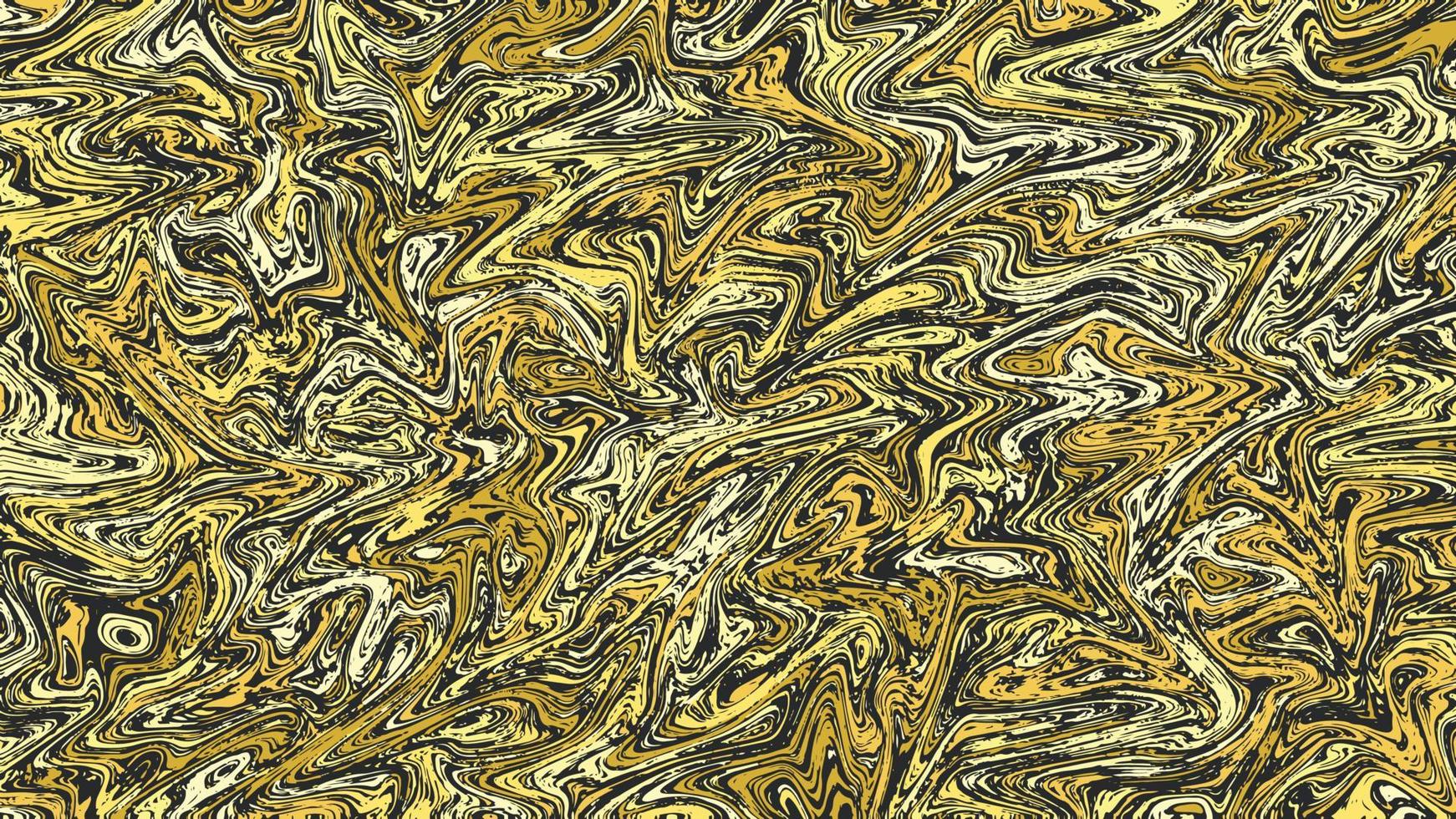 Abstract golden metallic watercolor painting in liquid marble seamless pattern background. vector