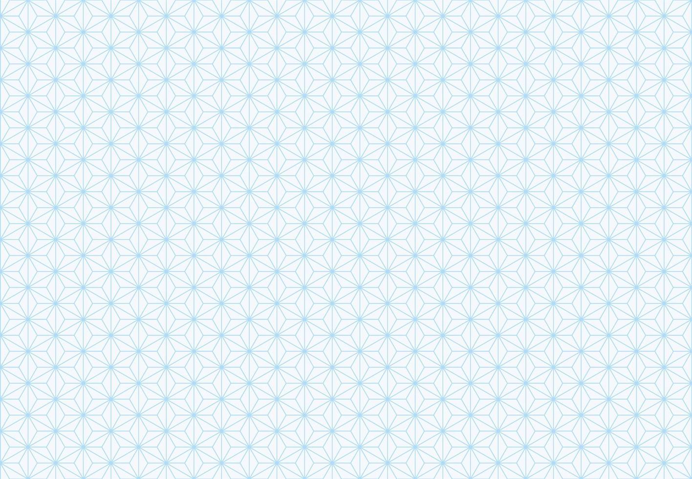 Asanoha Japanese traditional style. Abstract geometric shape seamless pattern with subtle blue color background. vector
