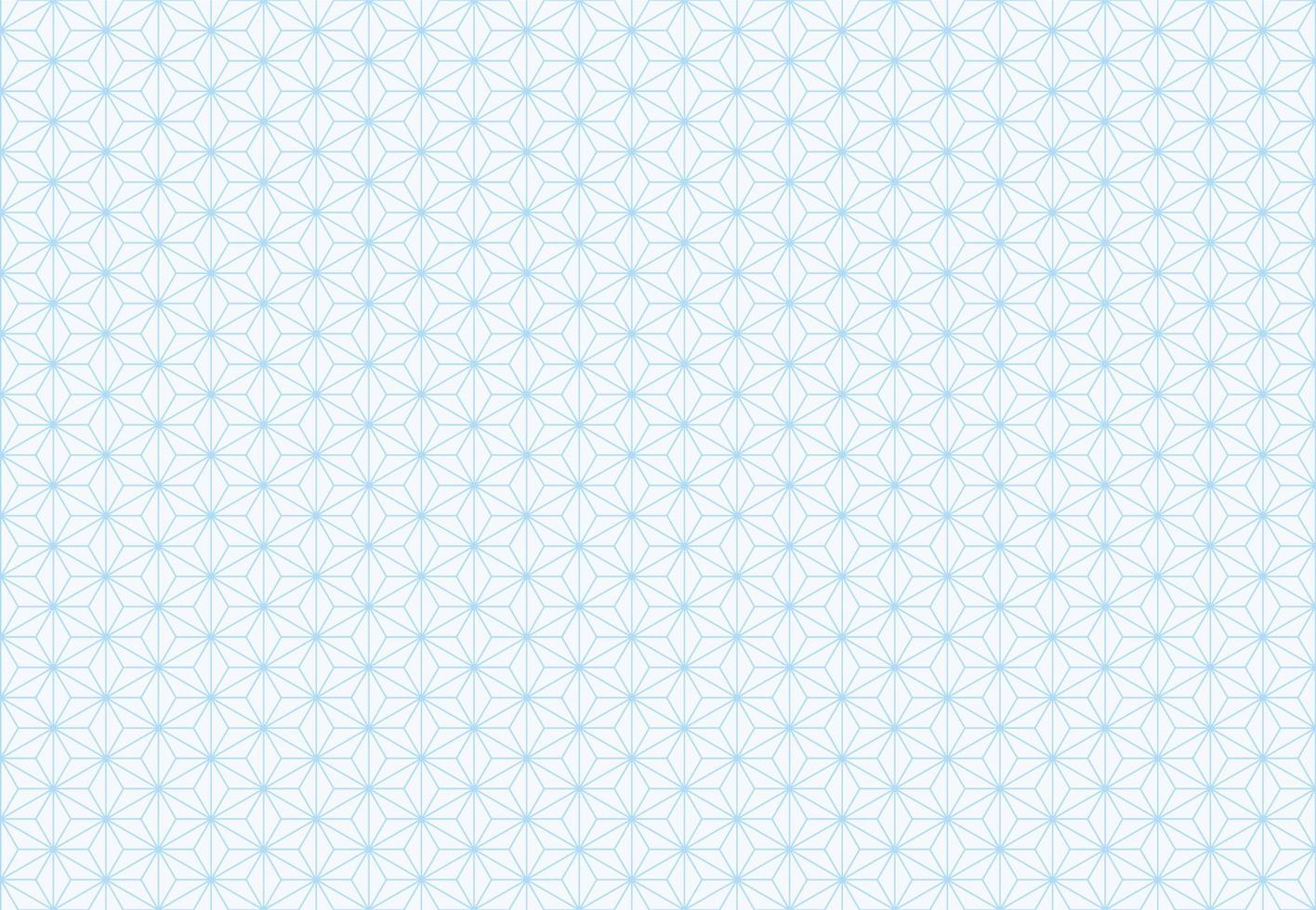 Asanoha Japanese traditional style. Abstract geometric shape seamless pattern with subtle blue color background. vector