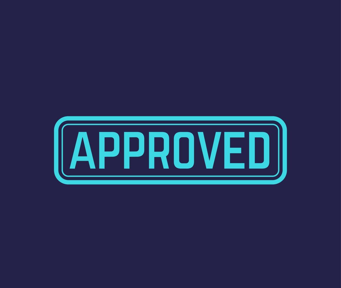 approved stamp, vector
