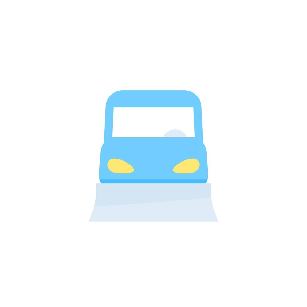 snowplow icon, flat vector
