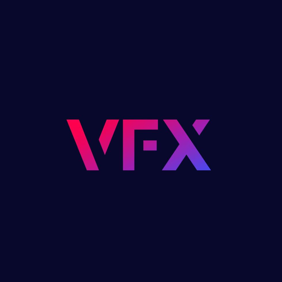 diseño de logotipo vectorial de letras vfx vector