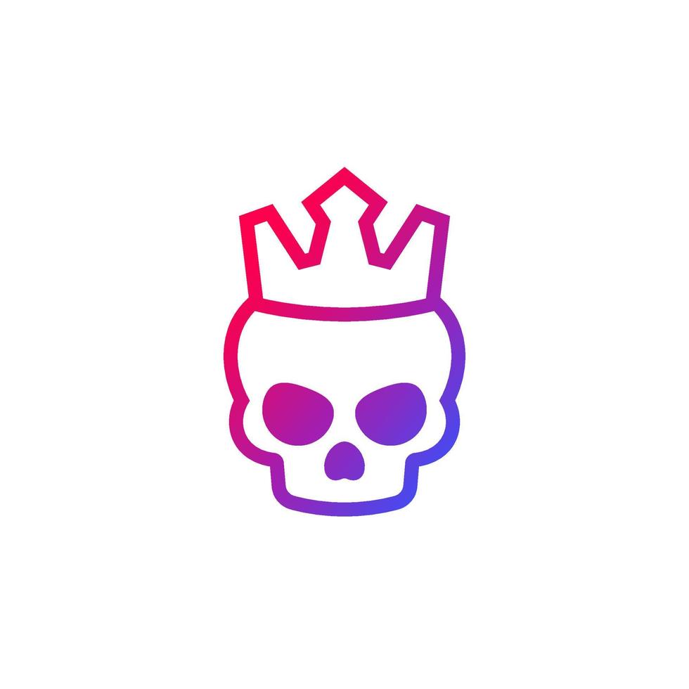 Dead king logo with skull vector