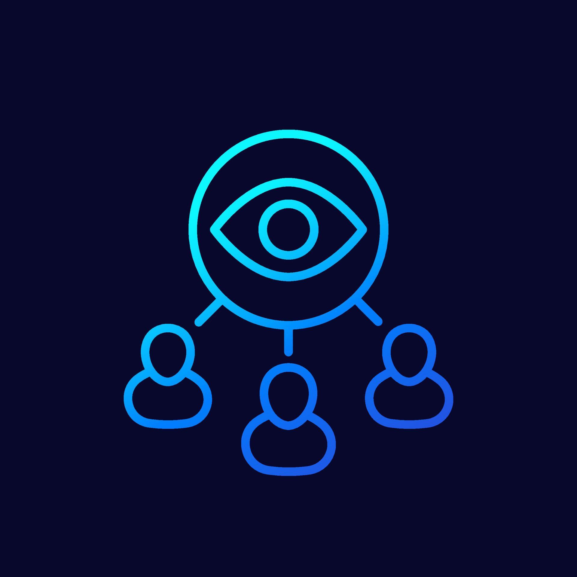 monitoring group, observers line vector icon 7169612 Vector Art at Vecteezy