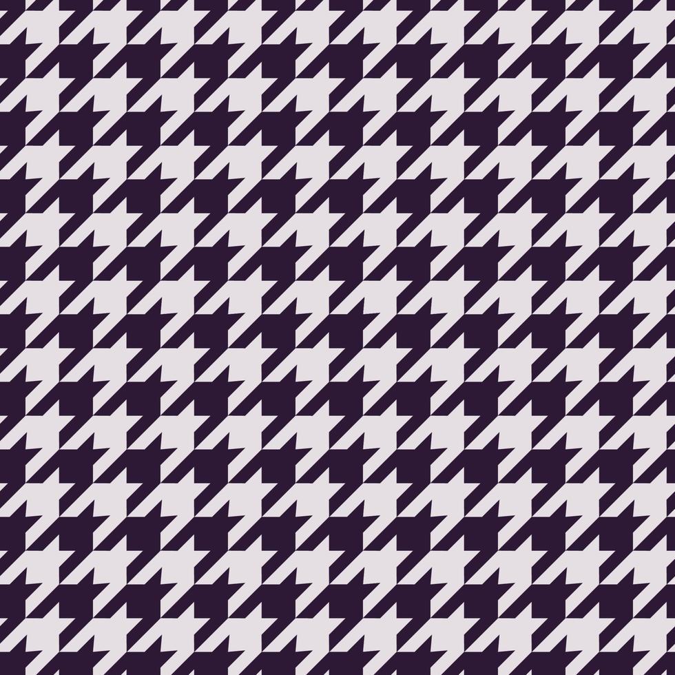 Houndstooth traditional  seamless pattern with purple color on white grey background. Use for fabric, textile, interior decoration elements, wrapping. vector