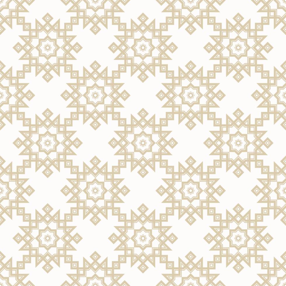 Geometric islamic or arabian star shape seamless pattern with yellow gold color background. Use for fabric, textile, cover, interior decoration elements, wrapping. vector