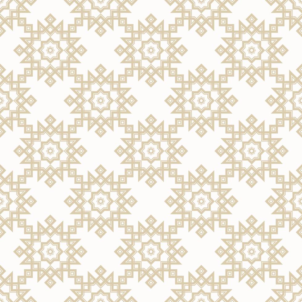 patrón sin costuras geométrico islámico o árabe con forma de estrella con fondo de color oro amarillo. uso para tela, textil, cubierta, elementos de decoración de interiores, envoltura. vector