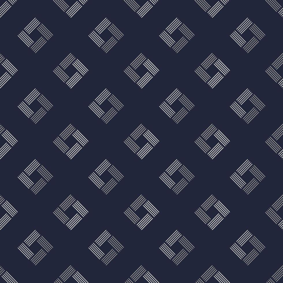 Geometric small square in line shape random blue grey color seamless pattern background. Use  for fabric, textile, cover, interior decoration elements, wrapping. vector