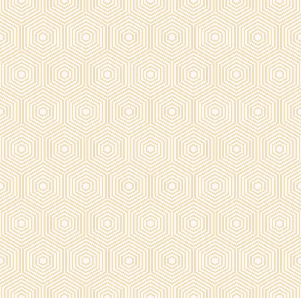Abstract light yellow color grid hexagon lines shape geometric seamless pattern background. Use for fabric, textile, wallpaper, decoration elements, wrapping. vector