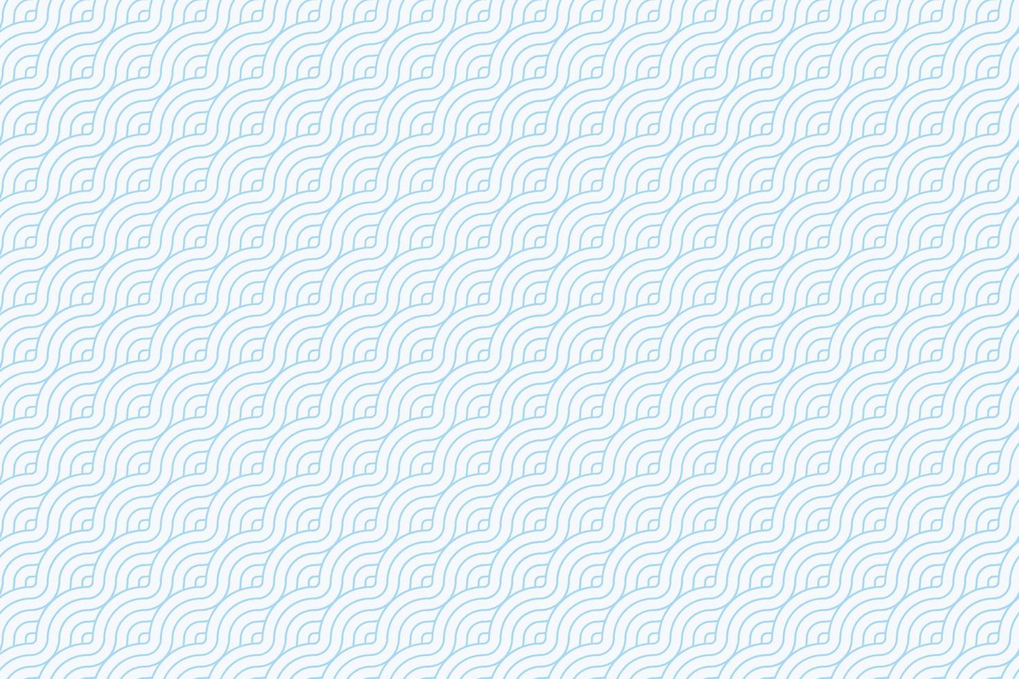 Diagonal Japanese geometric wave style. Abstract overlapping circle wavy line shape seamless pattern with subtle blue color background. vector