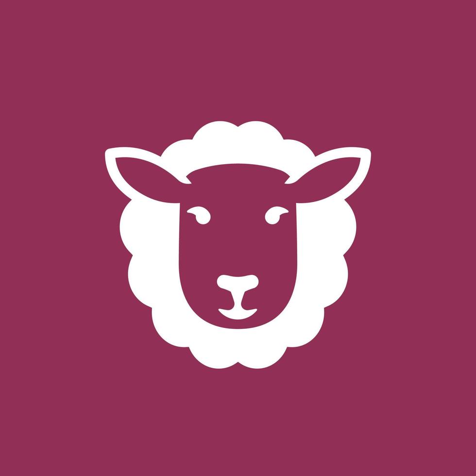 Sheep, lamb head vector icon