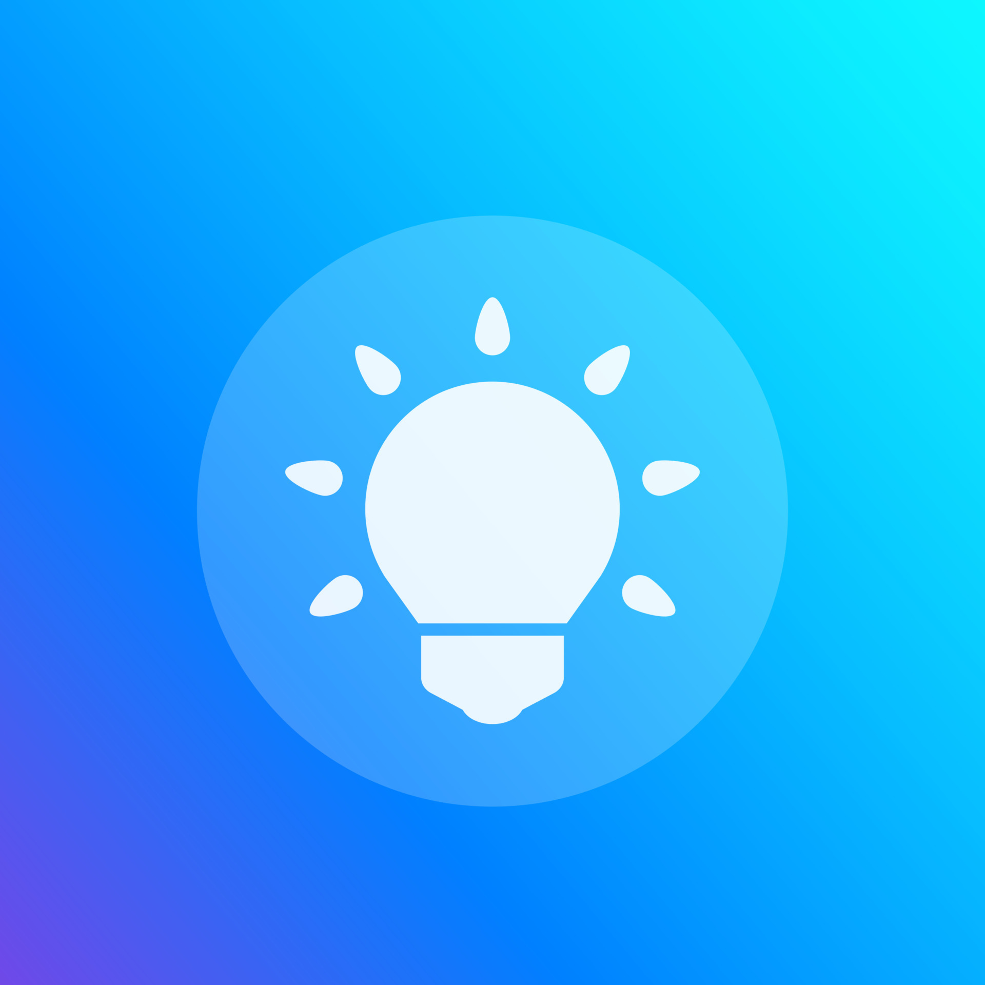 Shining light bulb icon, vector design 7169707 Vector Art at Vecteezy