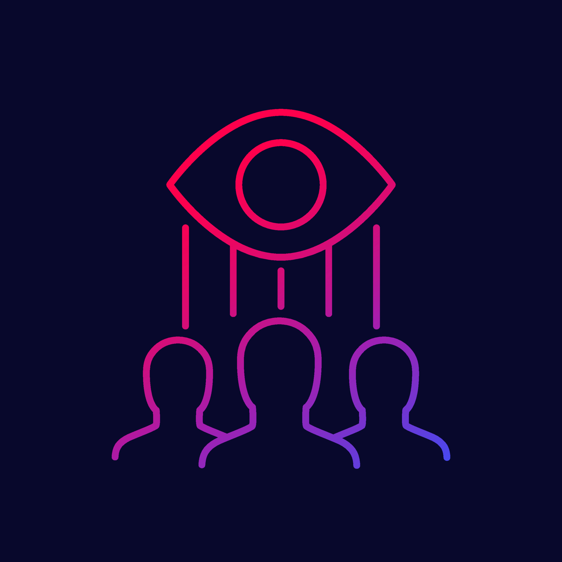 monitoring group line icon on dark 7169723 Vector Art at Vecteezy