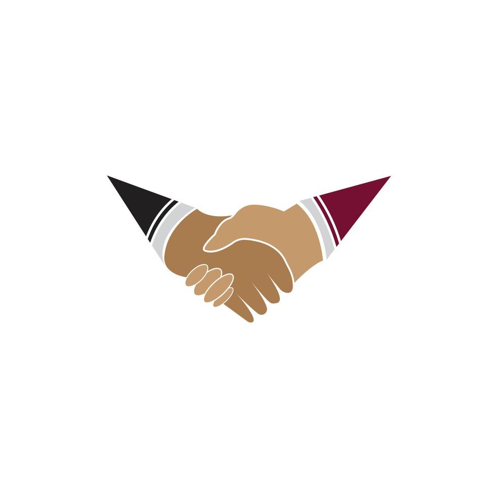 Hand shake icon vector background