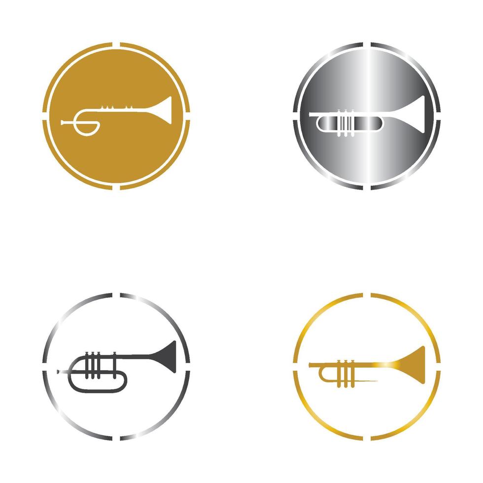 icono de vector de instrumento de música de trompeta