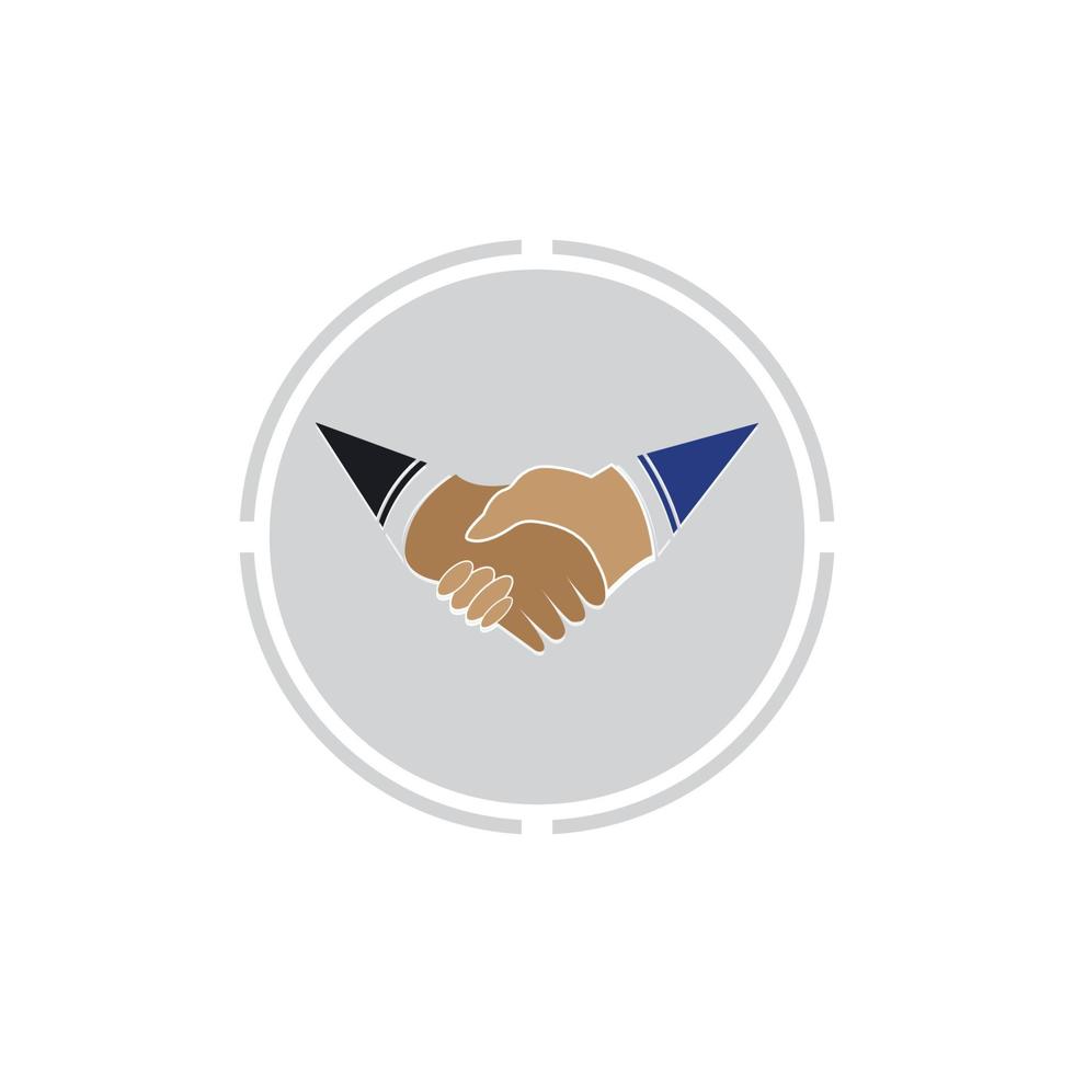 Hand shake icon vector background