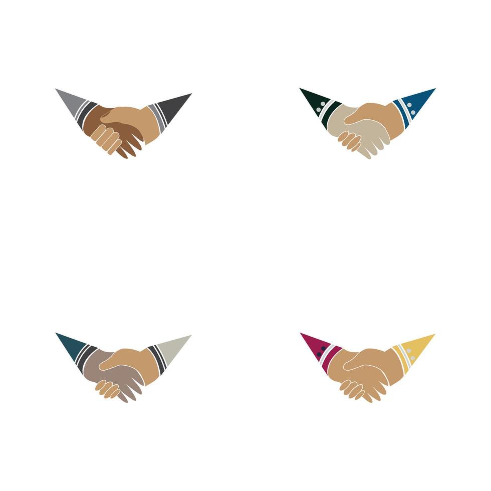 Hand shake icon vector background