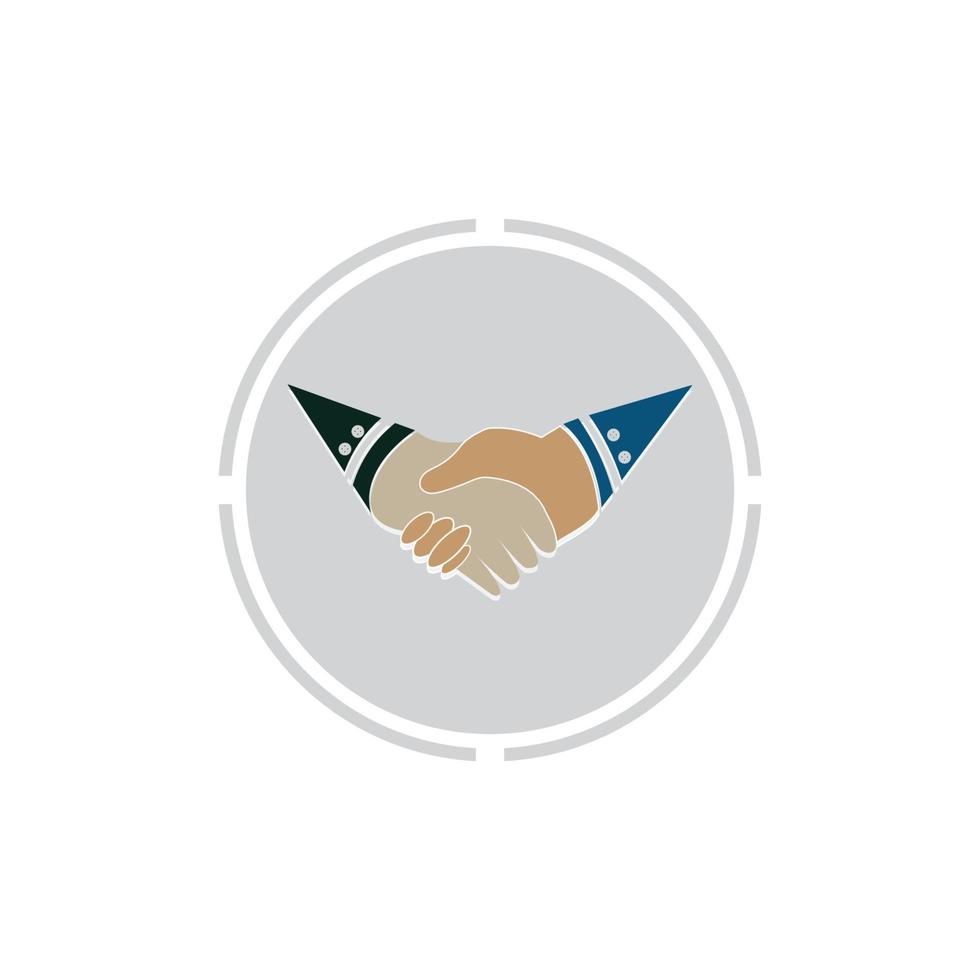 Hand shake icon vector background