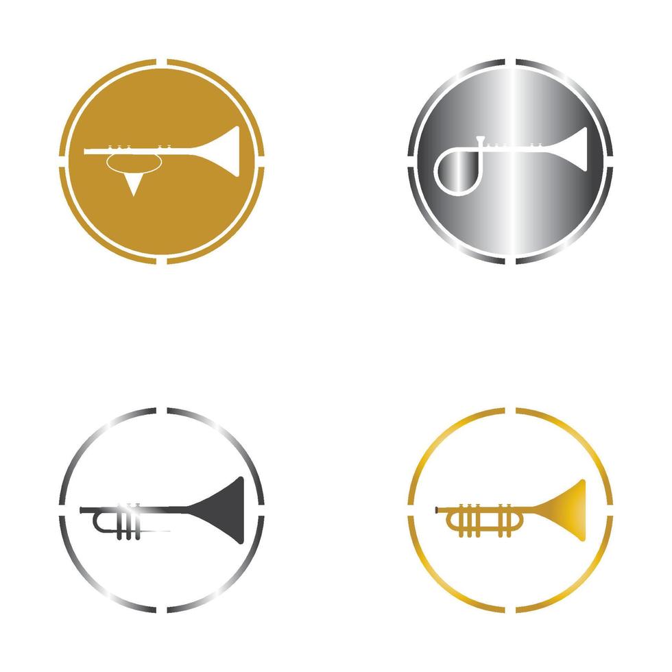 icono de vector de instrumento de música de trompeta