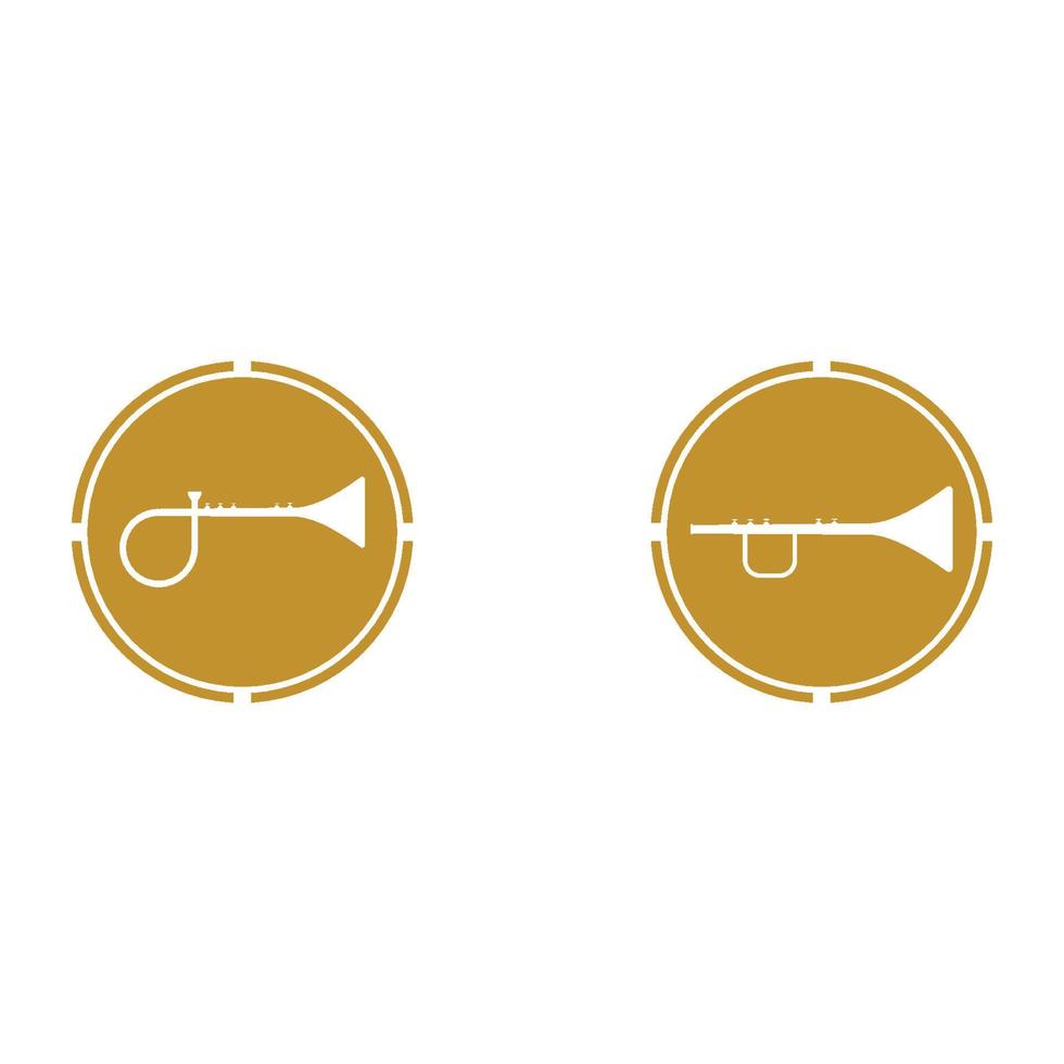 icono de vector de instrumento de música de trompeta