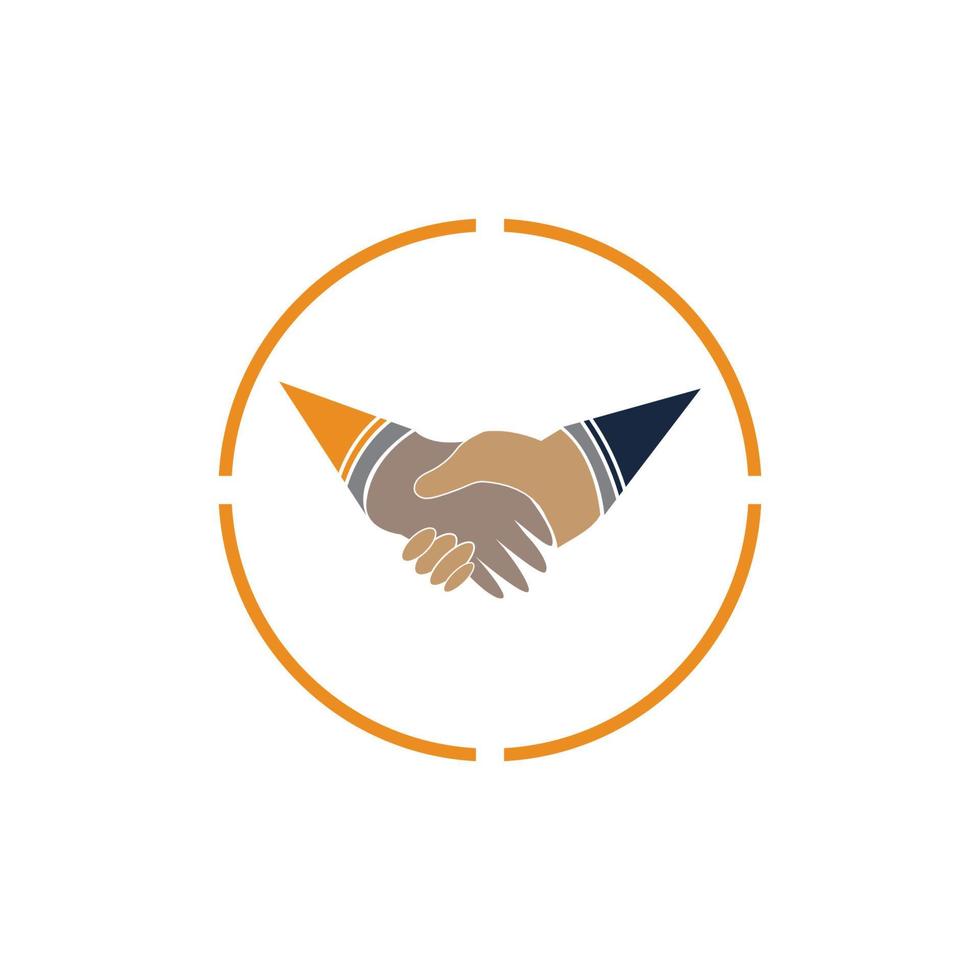 Hand shake icon vector background