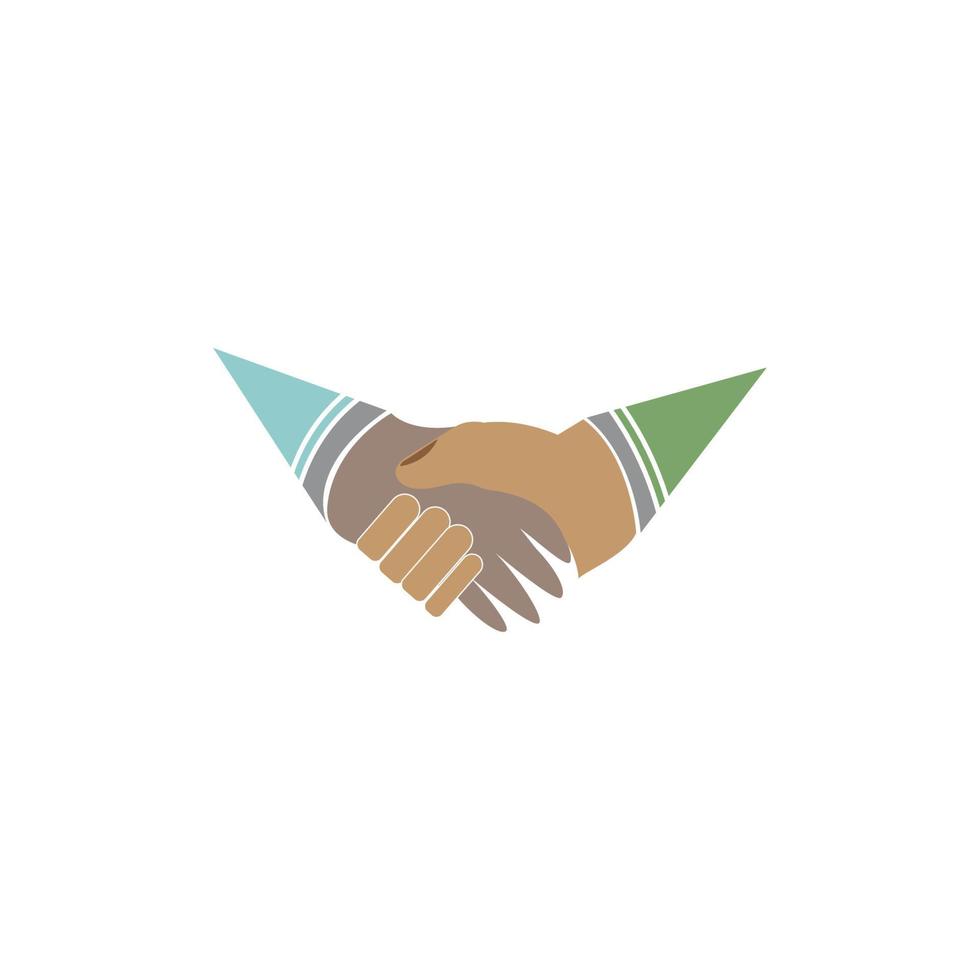 Hand shake icon vector background