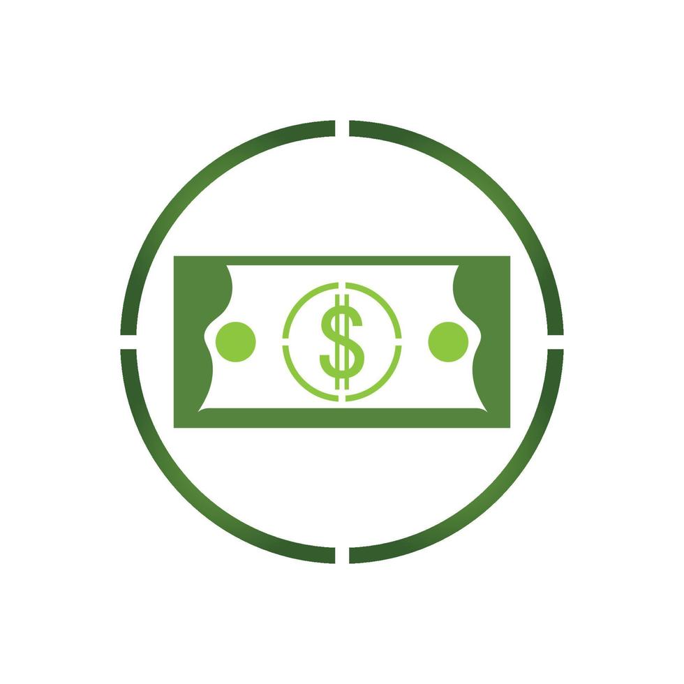 Dollar vector icon background template illustration