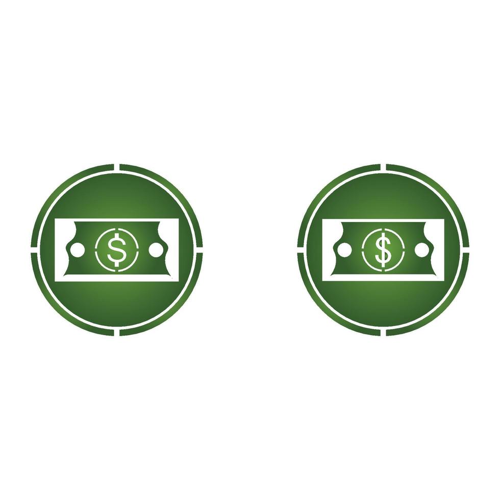 ilustración de plantilla de fondo de icono de vector de dólar