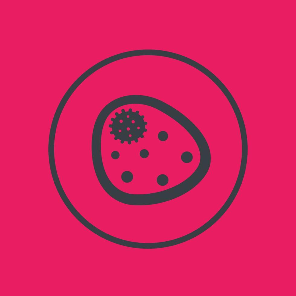 bacterium icon in circle vector