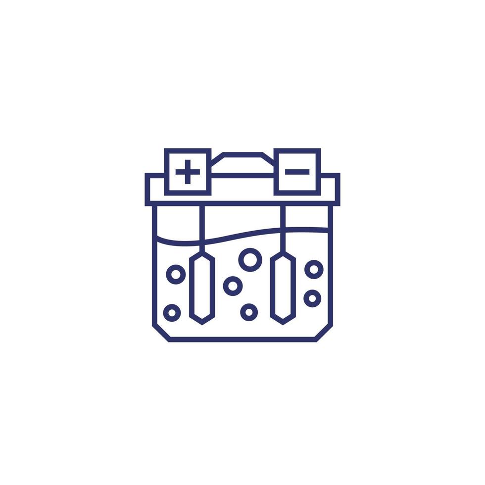 electrolysis icon, line vector design