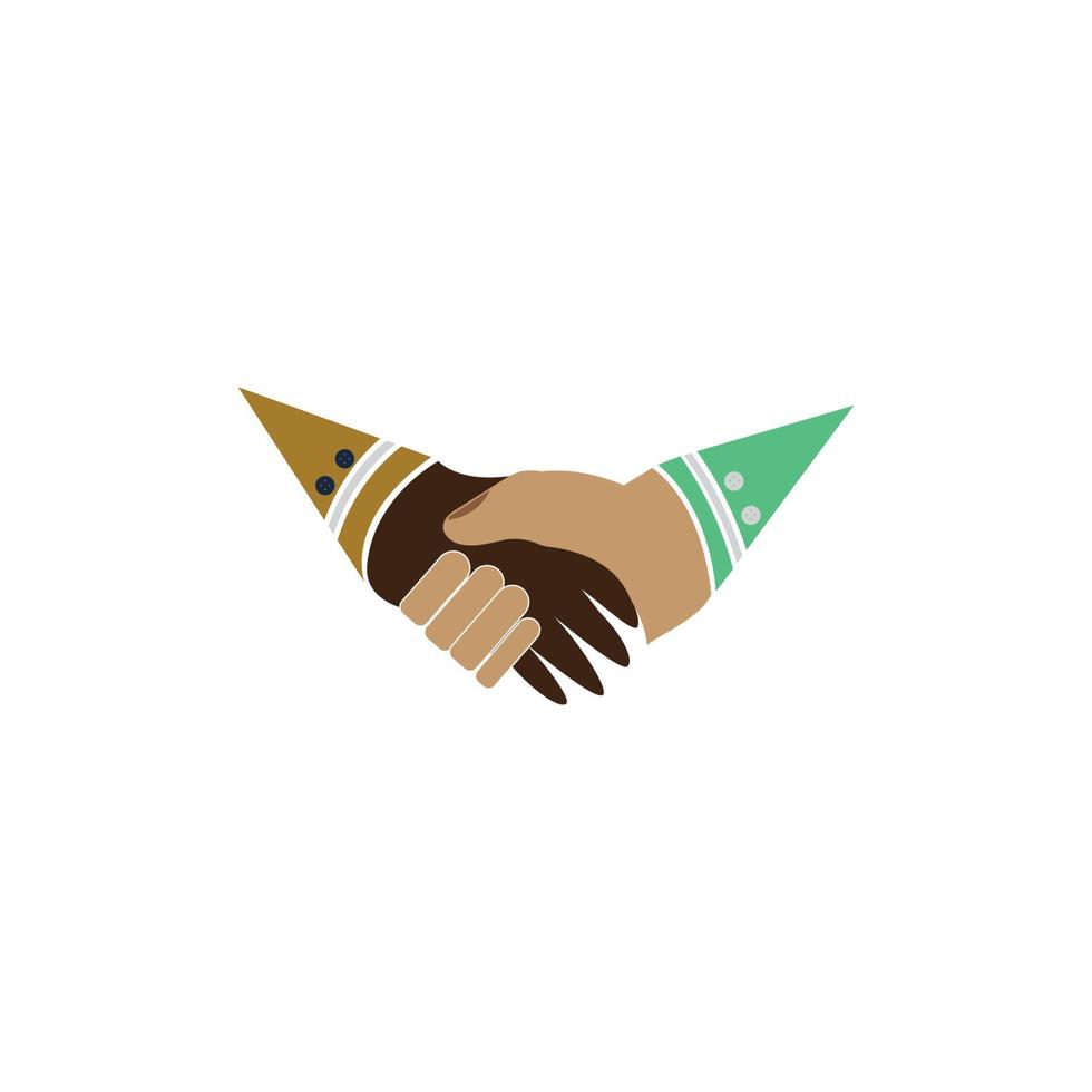 Hand shake icon vector background