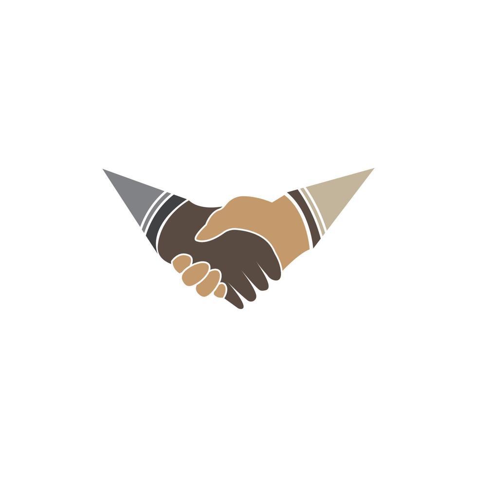 Hand shake icon vector background