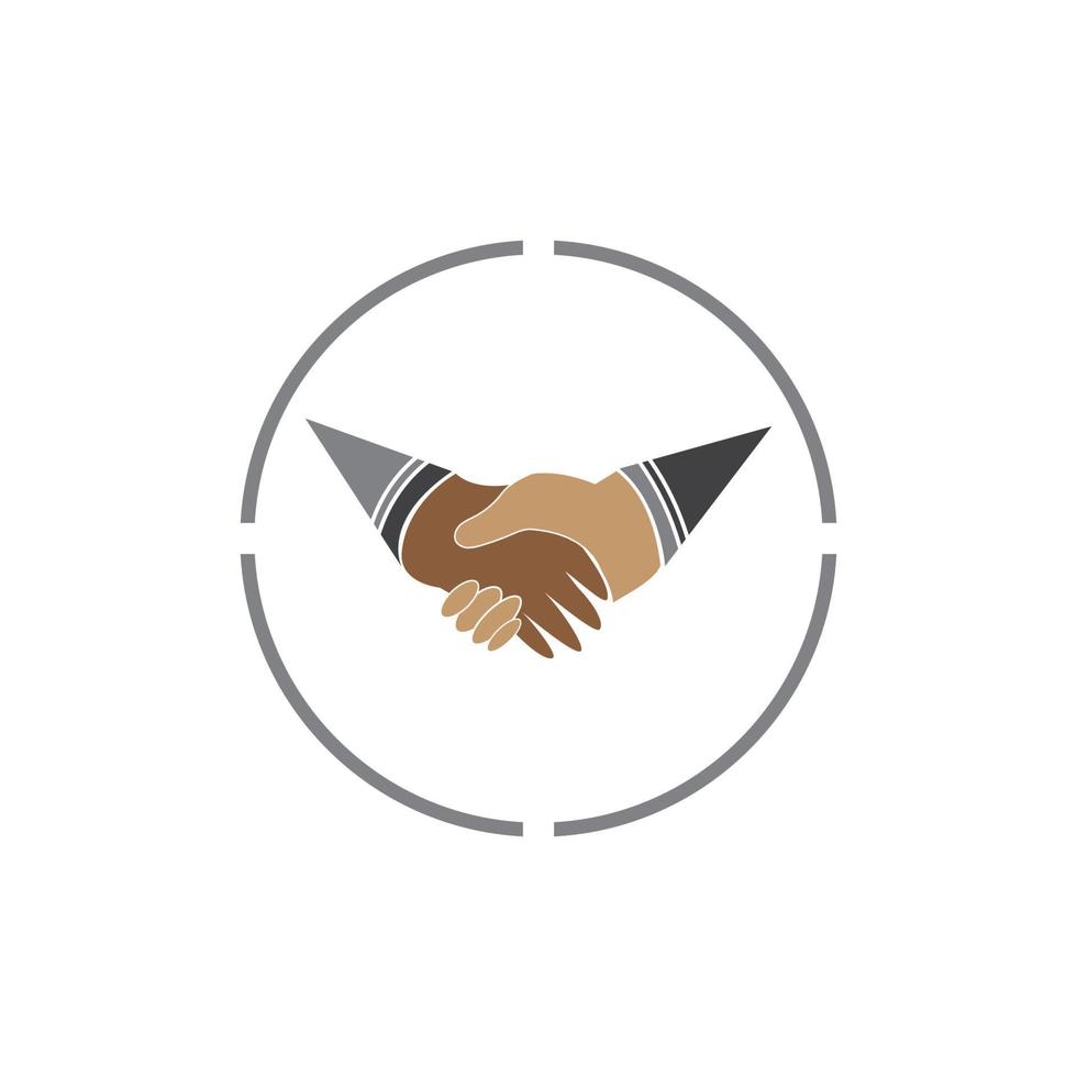 Hand shake icon vector background