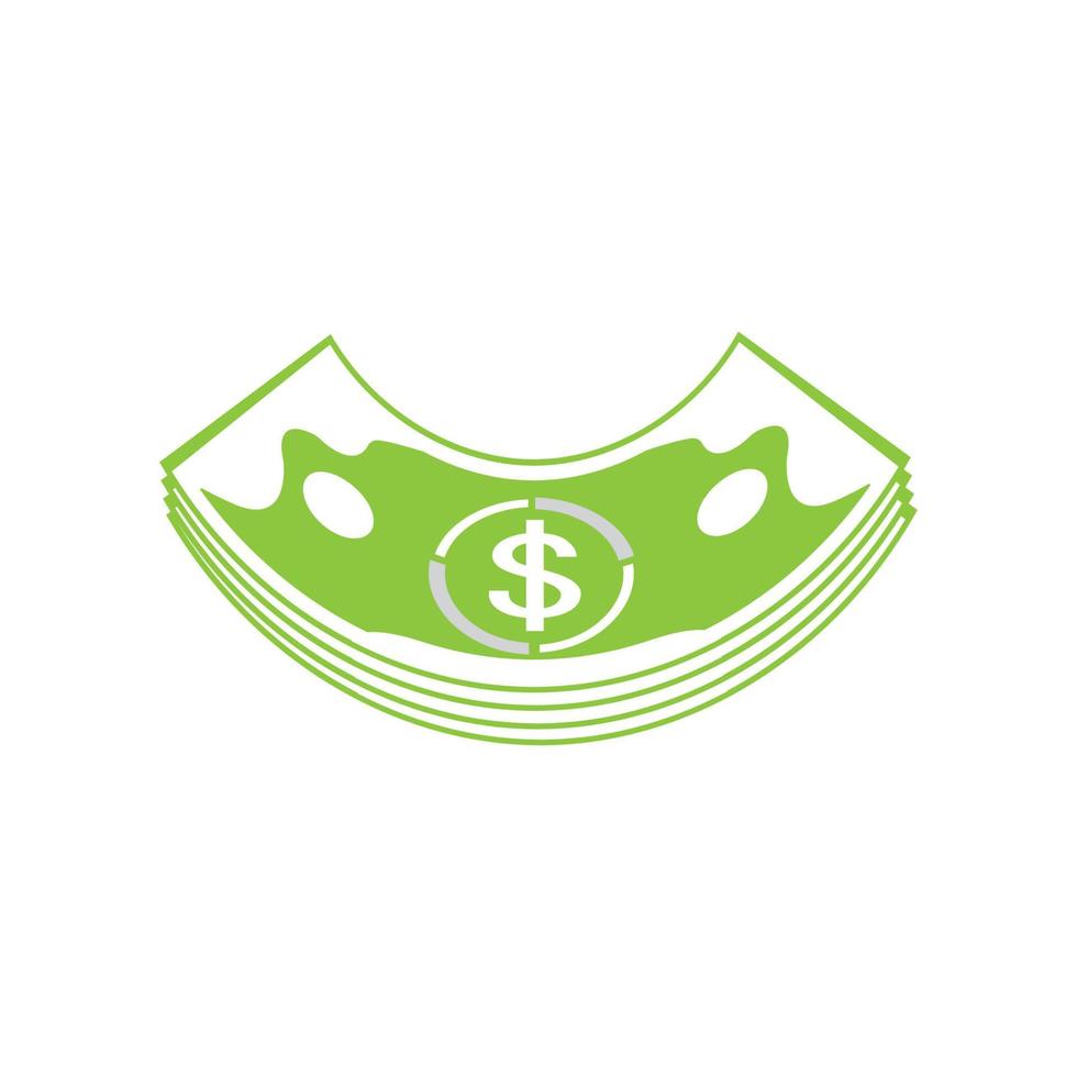 ilustración de plantilla de fondo de icono de vector de dólar